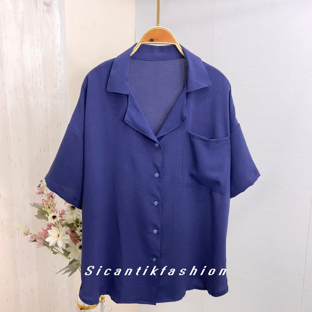 PREMIUM SHIMMER SHIRT / KEMEJA MONALISA / KEMEJA POLOS / KEMEJA KASUAL / BLOUSE