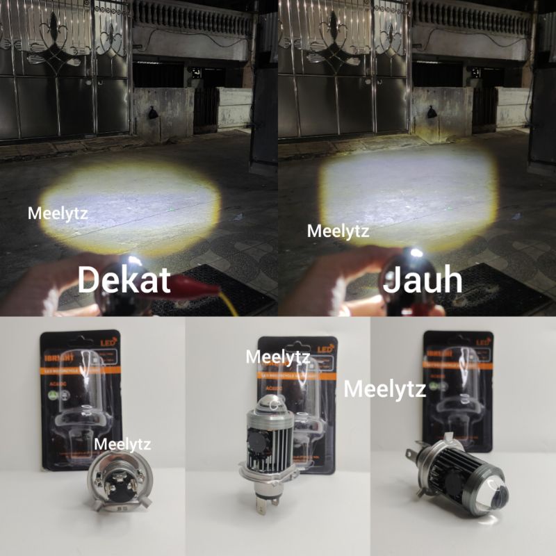 Lampu utama LED IBRIGHT premium series Laser kipas H4 Projector super terang AC DC