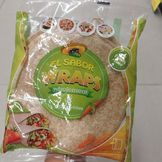 

el sabor wholemeal wraps 8s 360gr