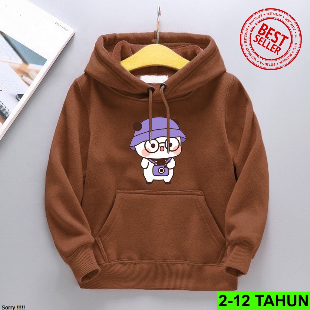 Hoodie Panda Anak Perempuan Laki Laki  Hodie Anak Usia 2 3 4 5 6 7 8 9 10 11 12 Tahun Jaket Anak Cewek Cowok Switer Anak