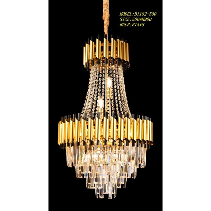 lampu Gantung kristal Chandelier Diameter 50 CM New Model