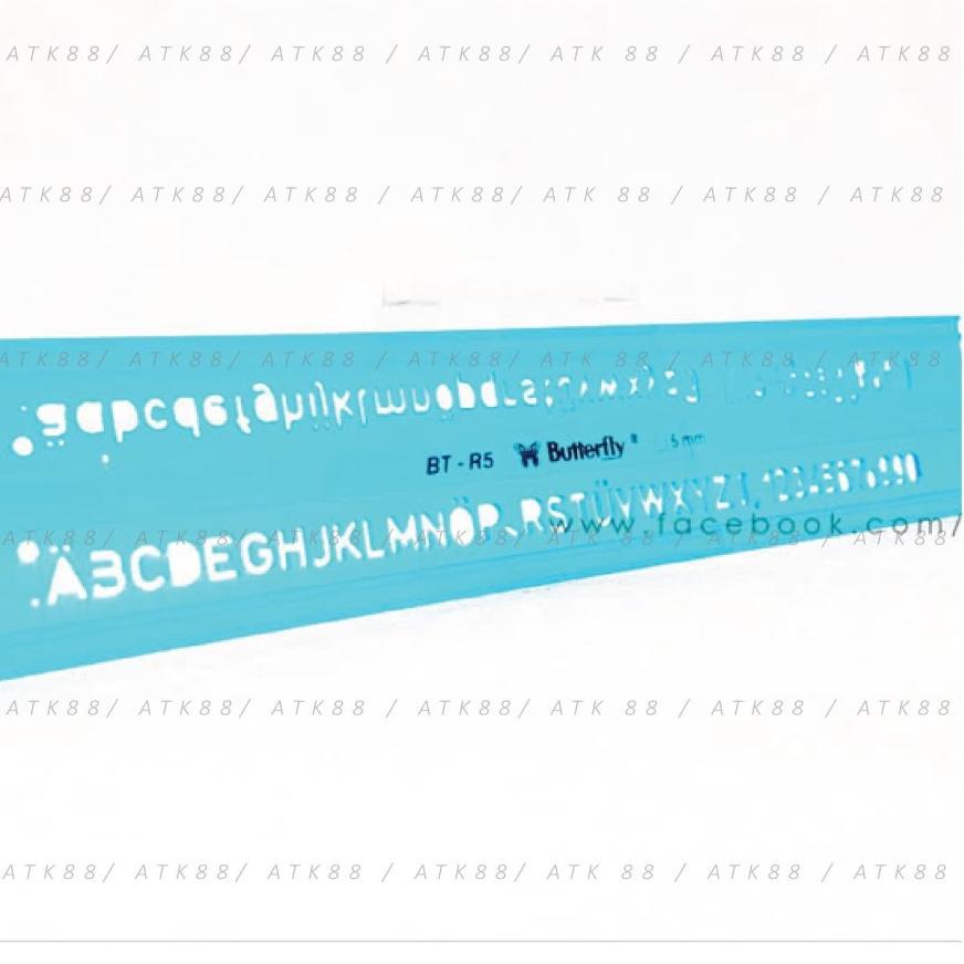 

[Produk L845] Penggaris Sablon / Mal Huruf 5 mm - Butterfly BT-R3 7v77s