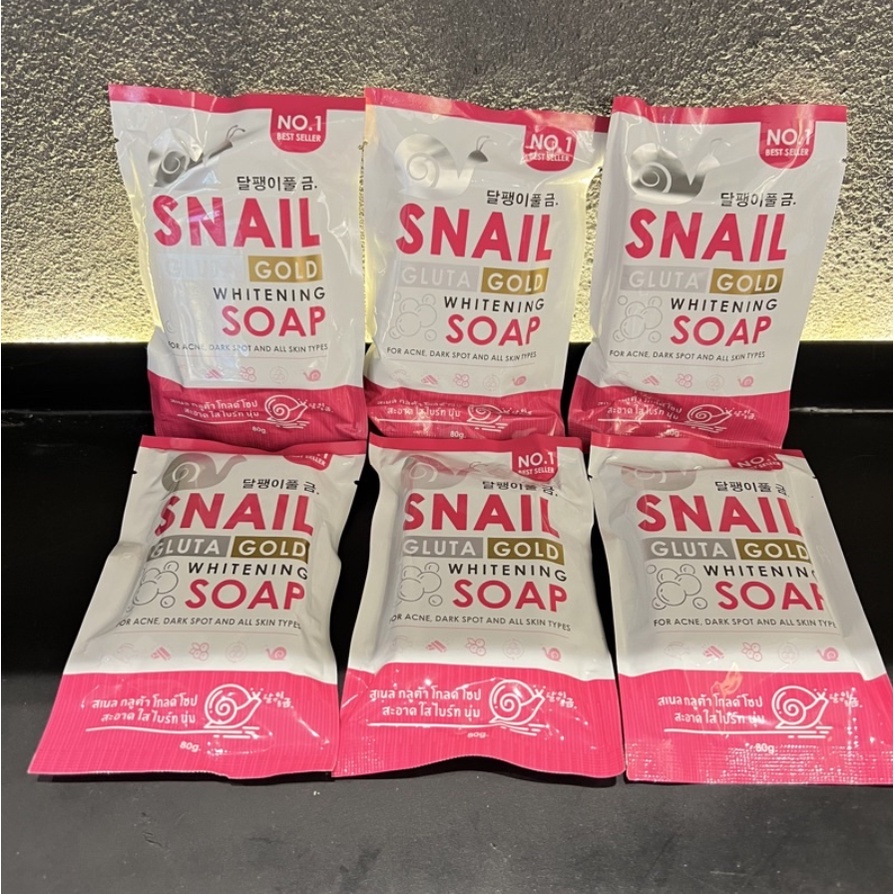 Thailand No 1 Best seller Snail White Gluta Gold Whitening Soap / Sabun Pemutih Snail White Thailand