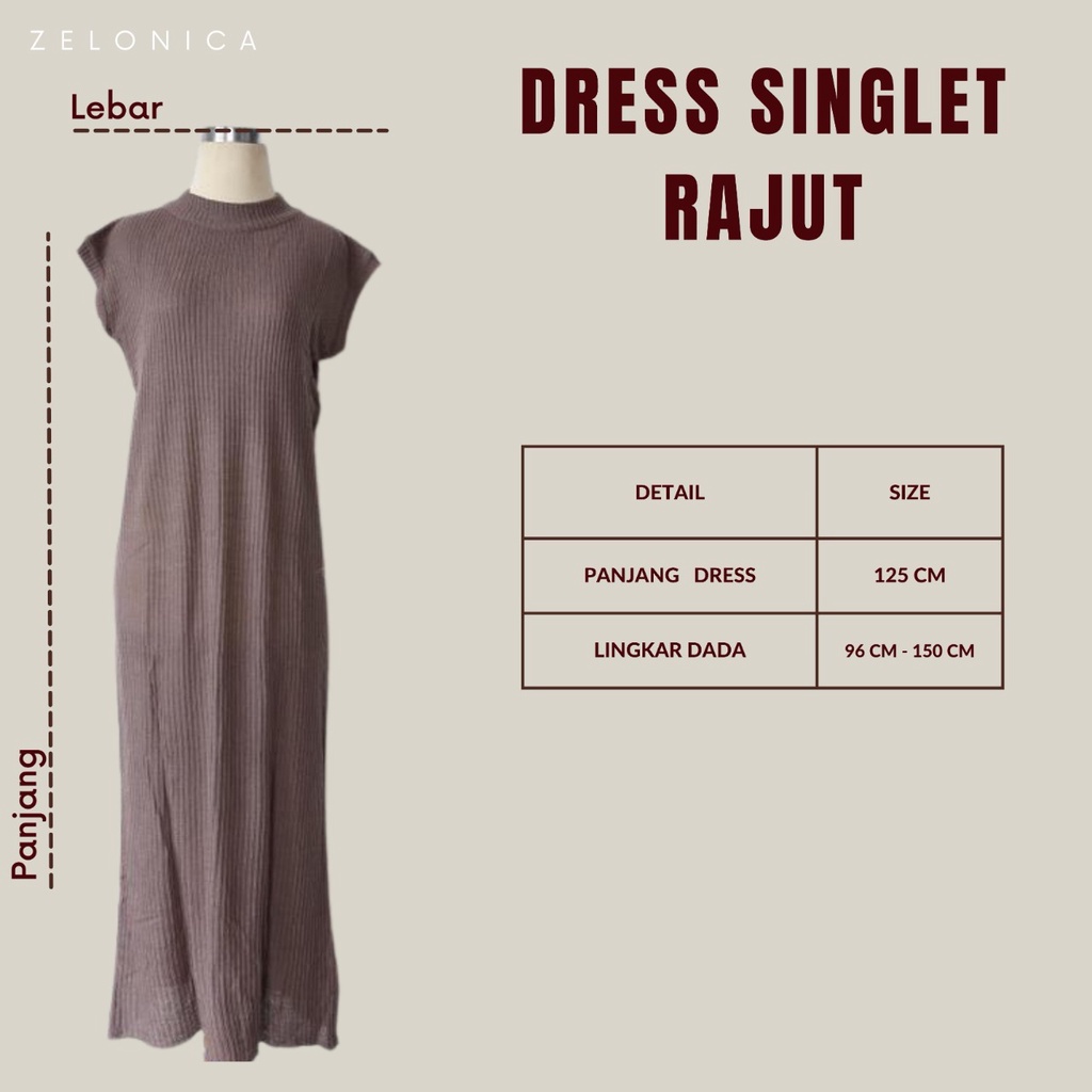 Zelonica DRESS SINGLET RAJUT