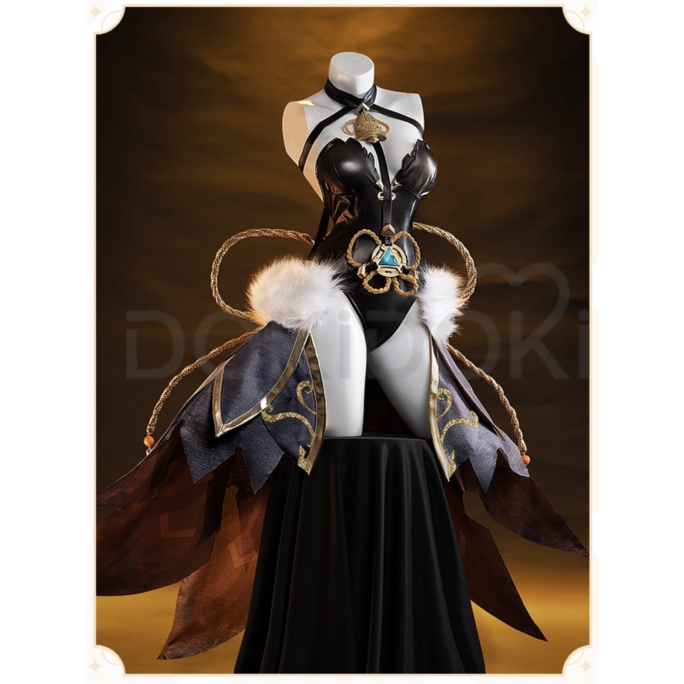 Game Genshin Impact Ganyu Doujin Cosplay Costume Ganyu Black Costume