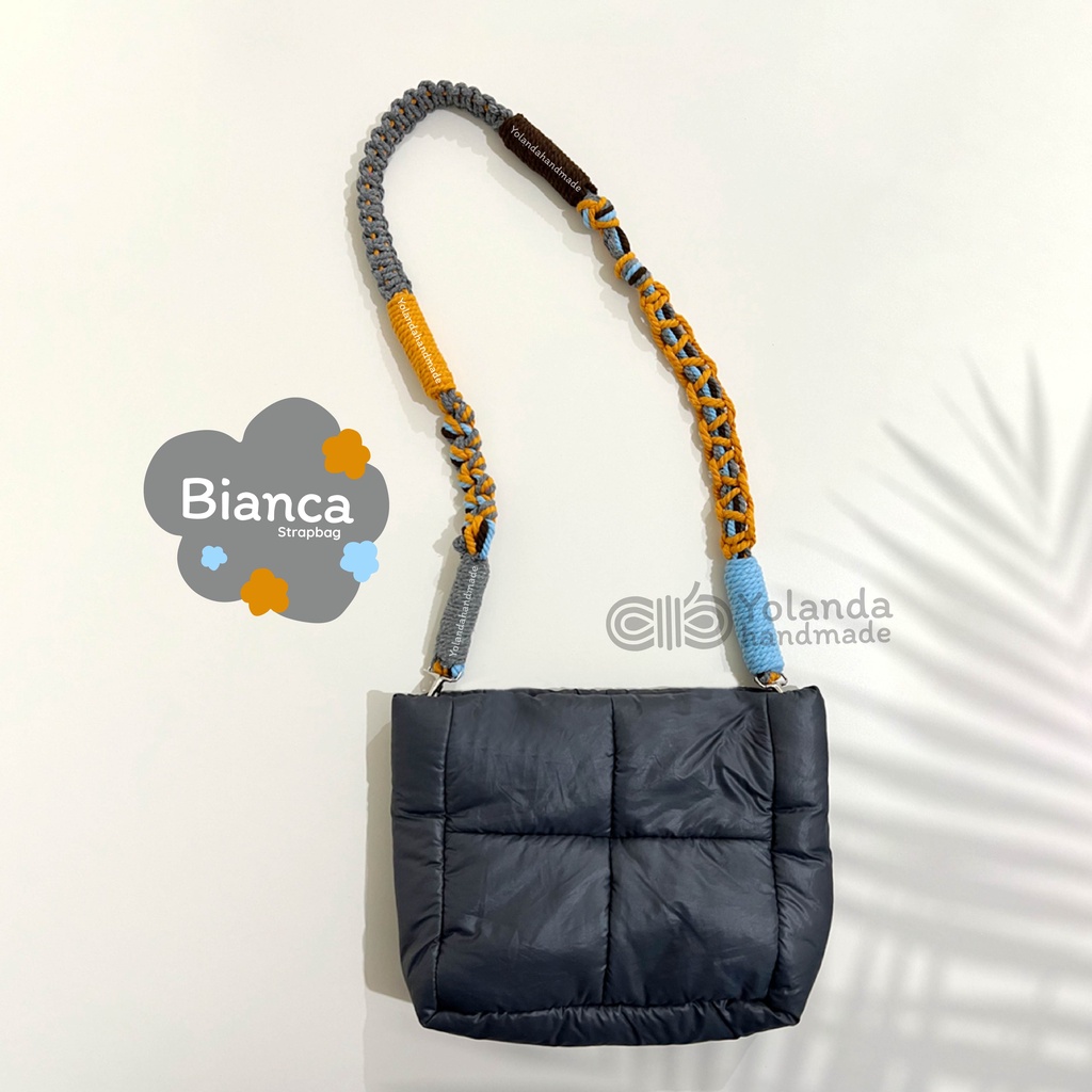 [TERMURAH] Tali Strap bag Macrame BIANCA | Premium | Tali kamera | Strap Bag Lucu | Custom | Puffy Bag | Sling Bag | Pendek |COD