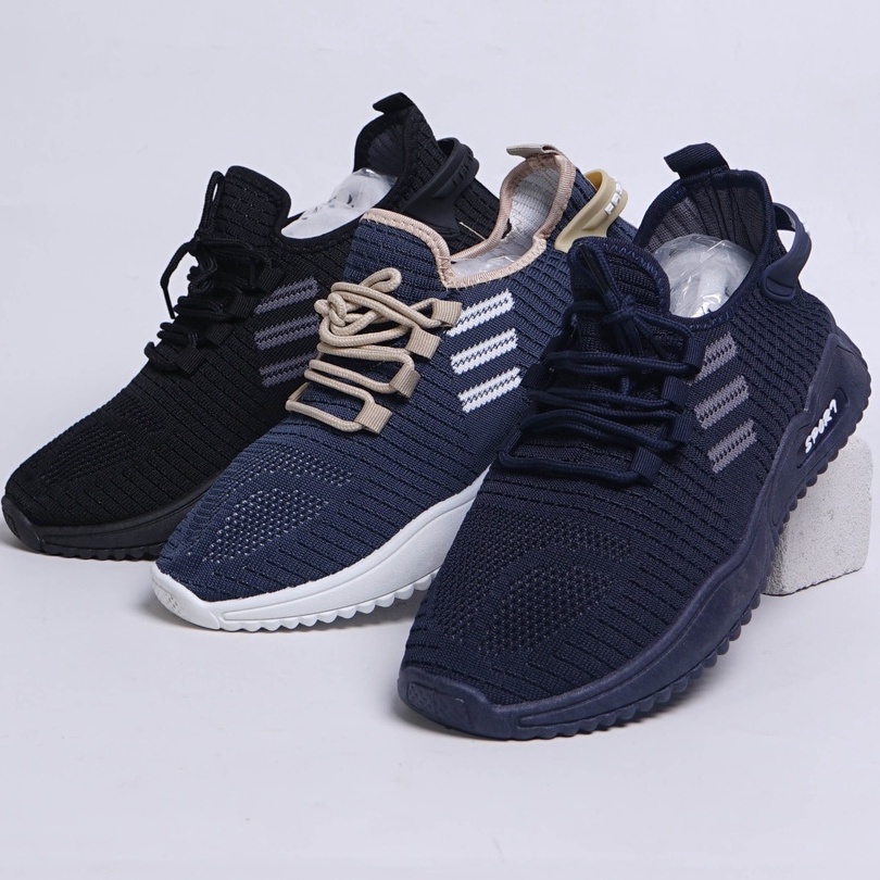 LAPEPA YUK - Dunkenstock CONAN 1 Sepatu Pria Sneakers Tinggi 4cm Size 40 - 44 Bahan Canvas Rubber Premium Karet Tidak Licin Sneaker Sport Olahraga Laki-laki Jogging Belleza Casual Warna Lt Navy Biru Dongker Terbaru Shoes Ori Original Mall Official Store 3