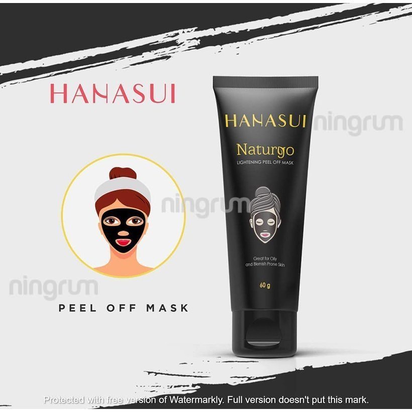 Ningrum Hanasui Peel Off Mask Tube White Egg | Black Face Mask Masker Komedo BPOM Ori | Masker Peel Off Naturgo - 5006