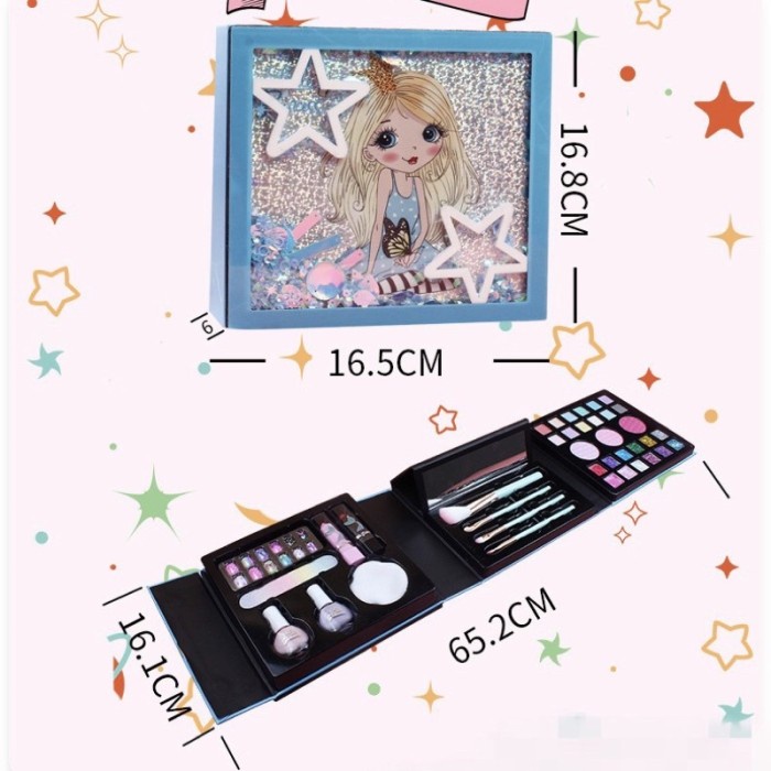Mainan Anak perempuan Make Up set Anak simulasi Make up seperti Asli - Blue