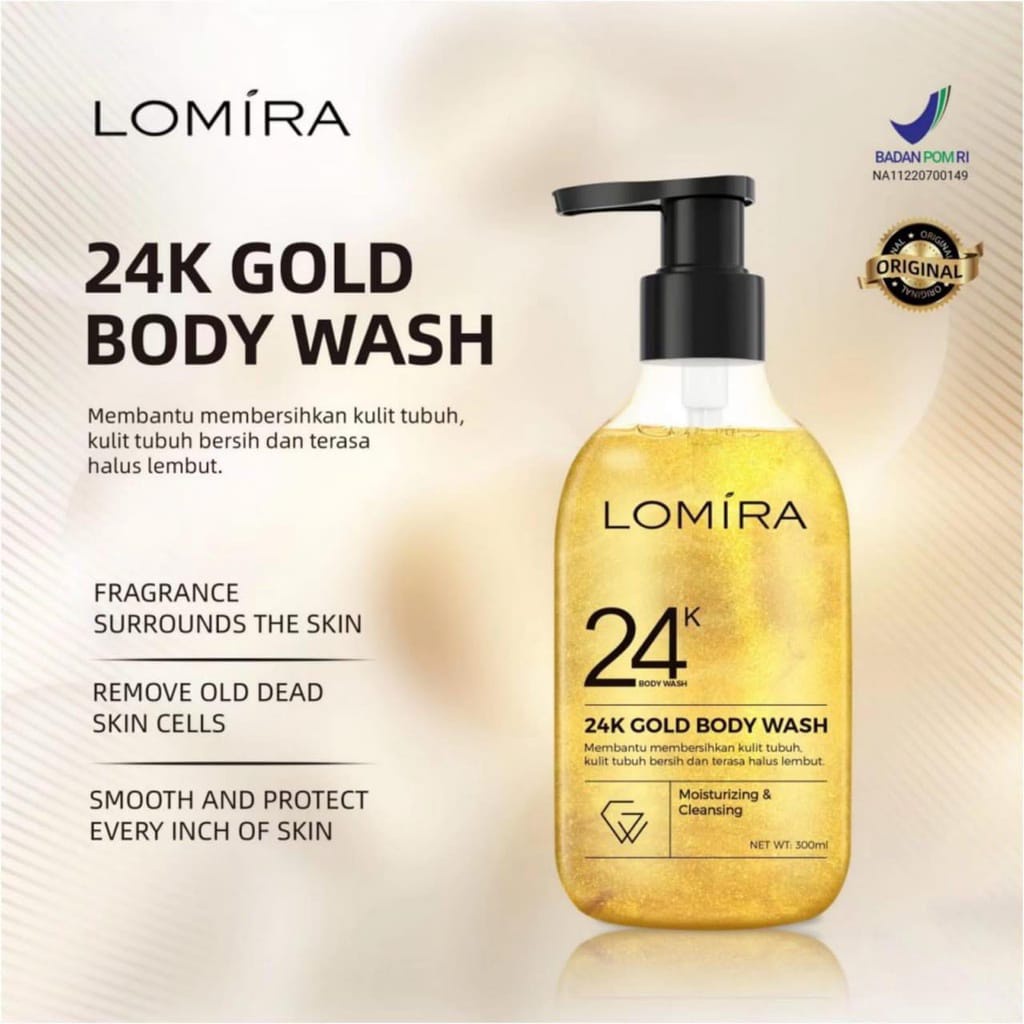 LOMIRA 24K GOLD BODY WASH & LOMIRA GLOW BODY SERUM
