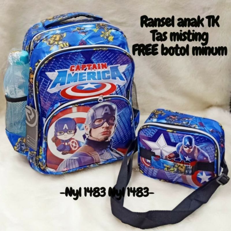 &quot;aurabagss&quot; - Beli 1 Dapat Banyak Tas Anak Paket Bundle Ransel Sekolah Anak Laki-Laki TK / PAUD / SD Karakter Printing Terbaru