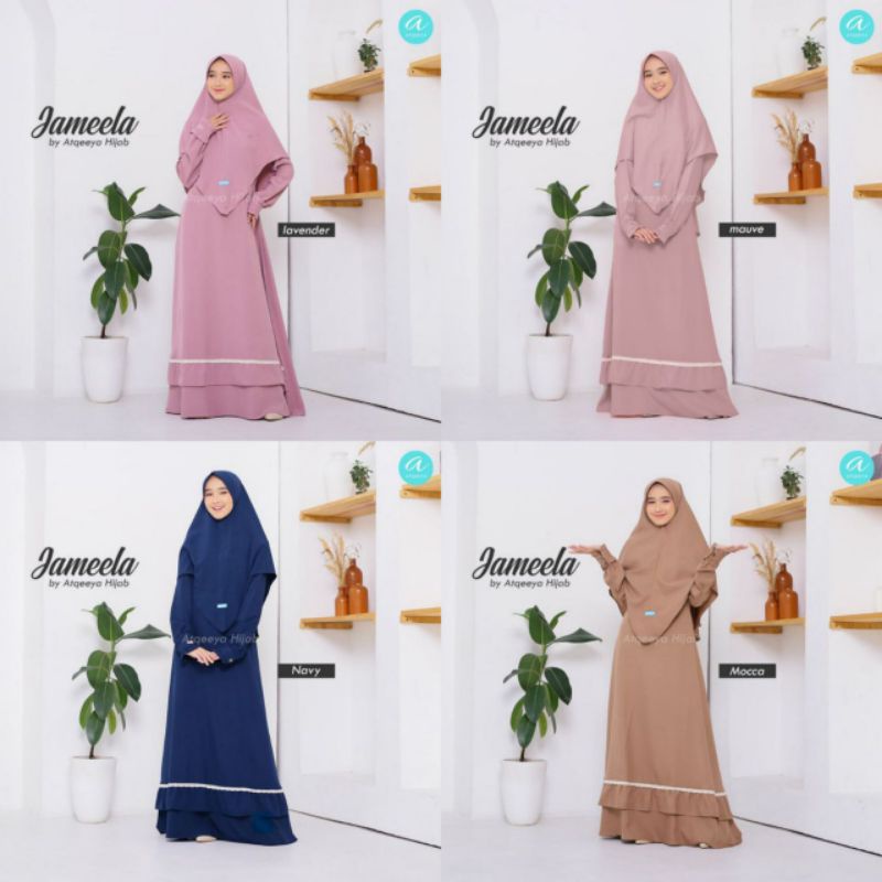 TERMURAH | BEST SELLER | DRESS GAMIS JAMEELA SET BY ATQEEYA HIJAB