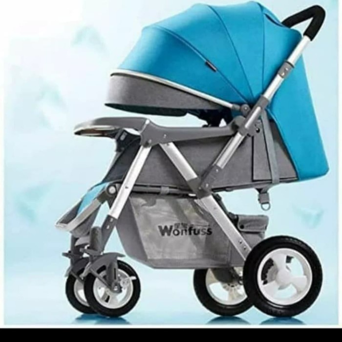 Dijual stroller bayi Original wonfus/stroller baby wonfus kereta dorong - Biru Muda Limited