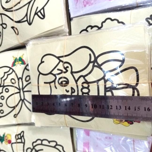 Isi 100 Pcs Gambar Kertas Pasir Tanggung Mainan Anak (Gambar Campur)