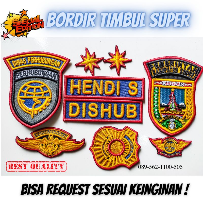 bordir dishub timbul terbaru | atribut dishub murah