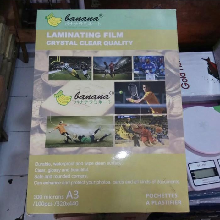 

Plastik Laminating Film A3 Banana/ Pisang 100 Microns atk