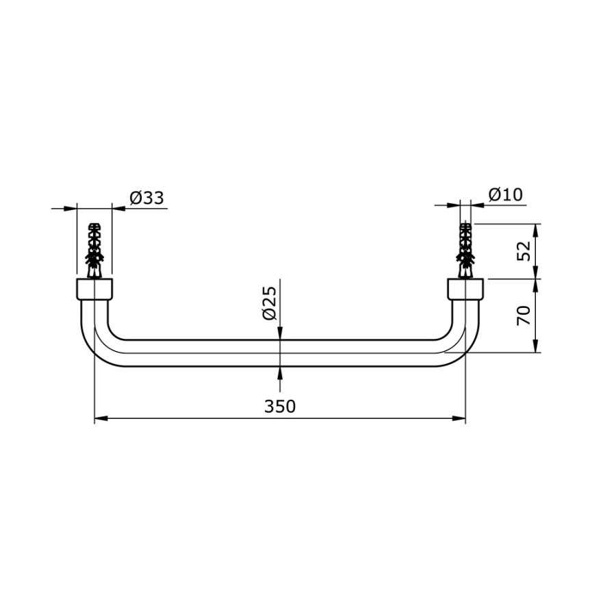 TOTO TX3A1 pegangan kamar mandi grab bar 35cm original