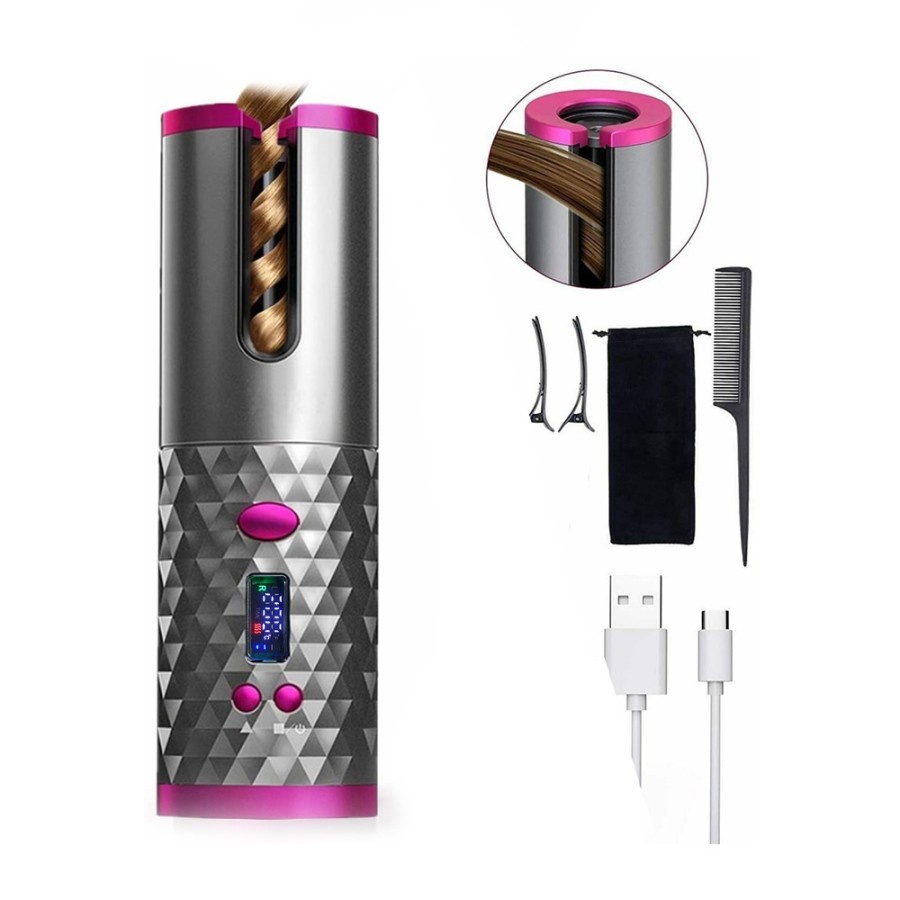 catokan curly otomatis catokan keriting otomatis hair curler catokan portable Catokan Keriting Portable Otomatis Magic Curler  Hair Styler Praktis Anti Ribet
