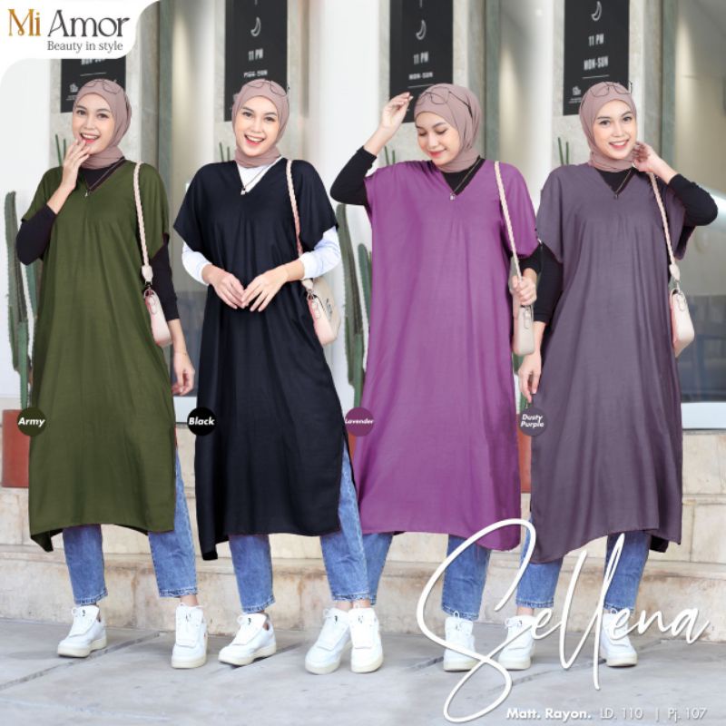 Selena Tunik Dress polos original by Mi Amor