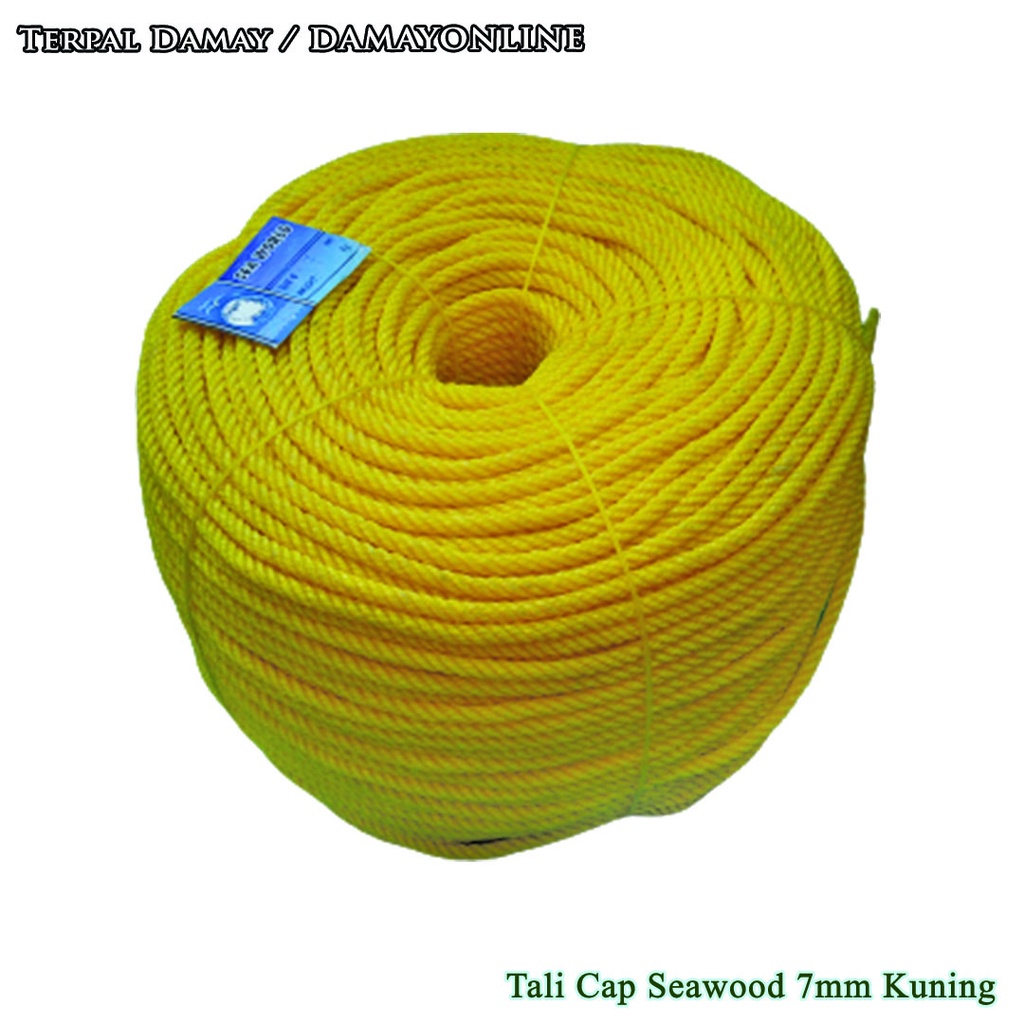 

Tali Tambang PE Cap Seawood 7mm Kuning / Rol ( Harga Per Rol )