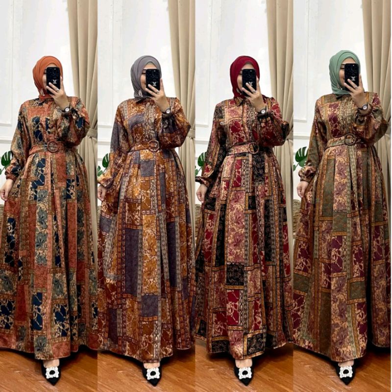 dress gamis silk premium lebaran