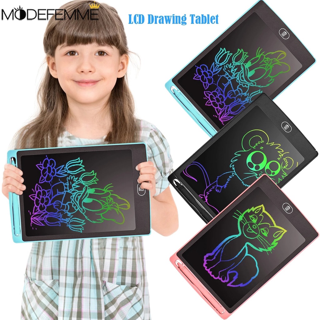 Papan Gambar Tablet Tulisan 8.5 Inch 5warna Magic Drawing Board Lcd Tulisan Tangan Blackboard Grafiti Anak Sketchpad Mainan Untuk Anak