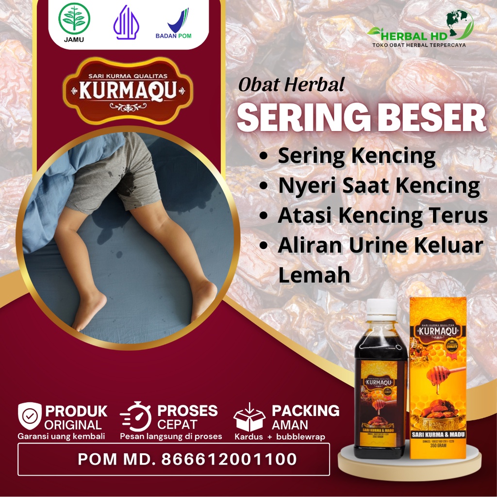 KURMAQU Madu Setop Ngompol Herbal Alami, Obat Beser, Stop Ngompol Untuk Dewasa dan Anak Anak - Obat 