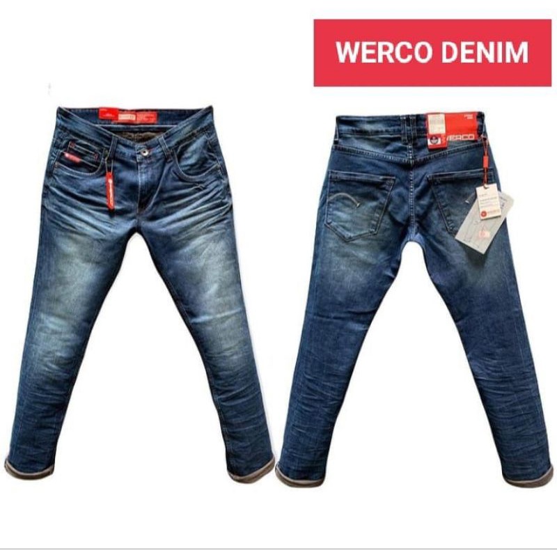 Celana Jeans Werco Original | Celana Jeans Panjang Pria Premium | Celana Jeans Slimfit | Bawahan Pri