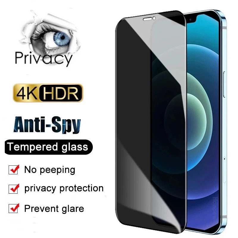 Tempered Glass Privasi Pelindung Layar Untuk Iphone14Plus14 13 12 11 Pro Max 14 Pro 12 13 Mini X XS XR XS Max6 7 8 Plus Anti Spy Tempered Glass