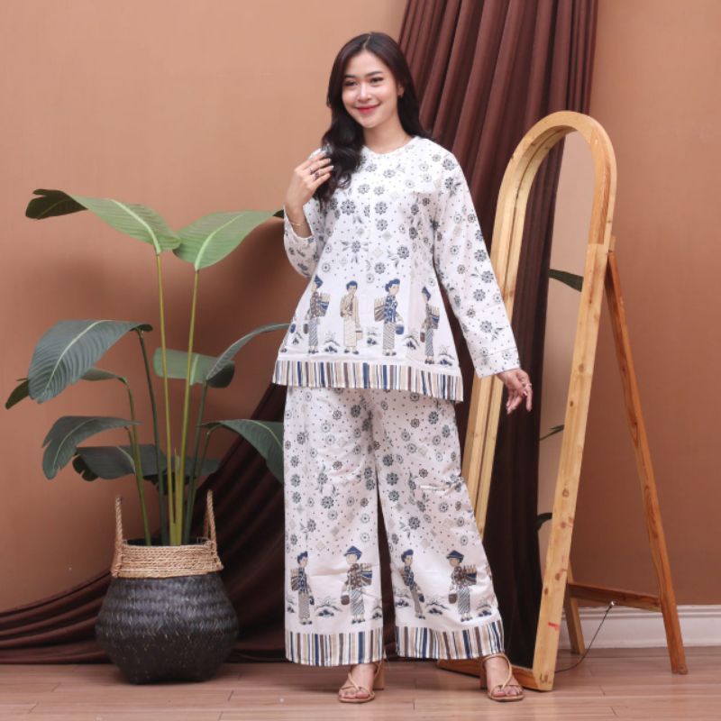 ONESET/setelan cp lengan panjang BU TEDJO MBOK GENDHONG BUSUI
