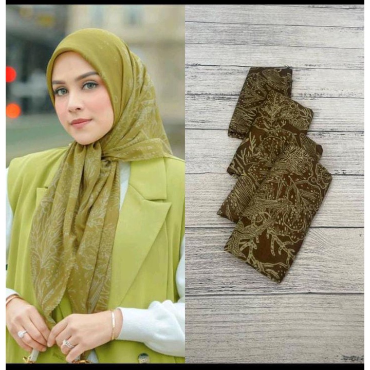 KERUDUNG SEGIEMPAT VOAL PREMIUM MOTIF KARANG