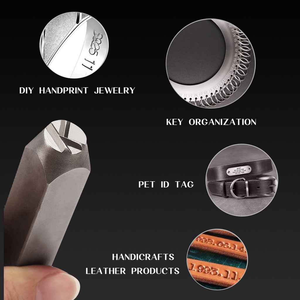 

36Pcs Paket Alat Ketok Huruf Dan Angka Nomor 0-9 Letter A-Z Letter Punch Set Ukuran 4Mm Steel Stamp