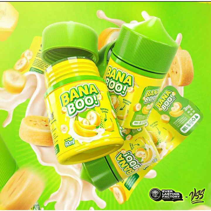 TERBARU BANA BOO - LIQUID CREAM PISANG RAISIN 60ML FREEBASE