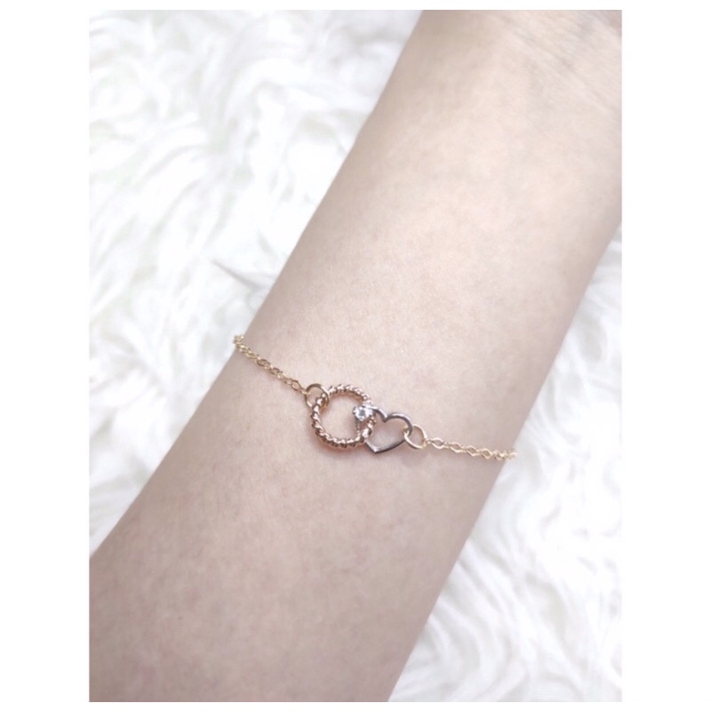 Gelang love hwt rosegold kadar 375 8k