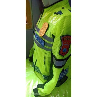 jaket jaring kombinasi hitam polisi/security/satpam