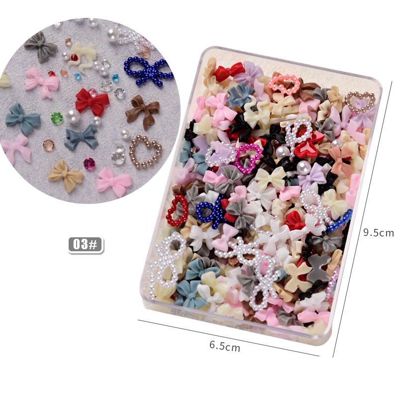 1 Kotak Ornamen Kuku 3D 50g Untuk Dekorasi Manicure Nail Art Diy