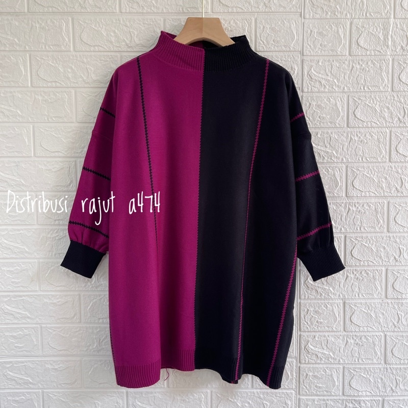 FADILLAH OVERSIZE TOP ATASAN KALONG RAJUT WANITA OVERSIZED