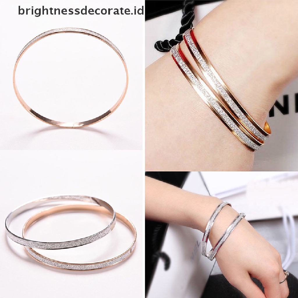 [Birth] Wanita Fashion Bangle Wristband Gelang Manset Bling Lady Hadiah Gelang Bangles [ID]