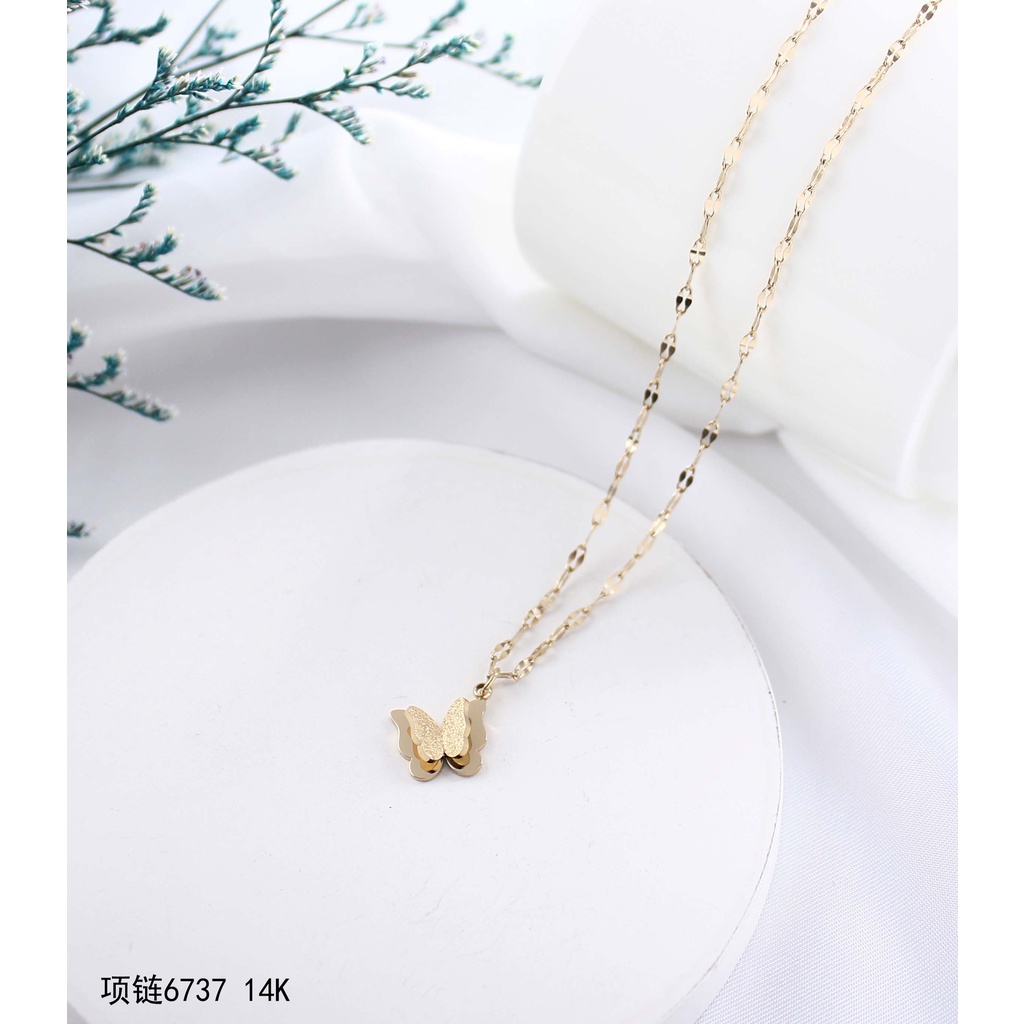 Kalung Kupu-kupu Titaniu Perhiasan Wanita Jewelry 226/6737