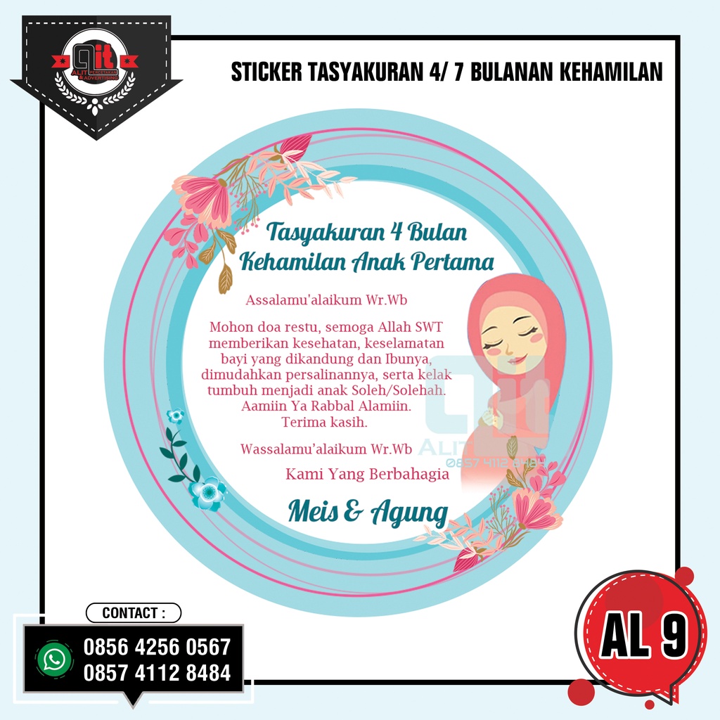 

sticker tasyakuran kehamilan