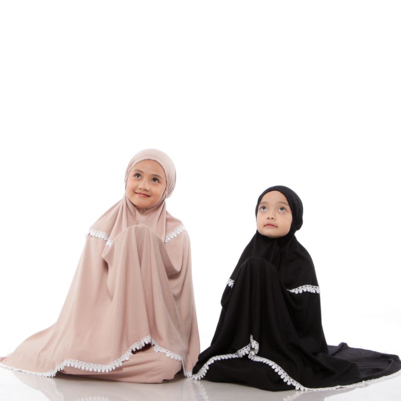 Mukena Anak Perempuan Rayon Twill Polos Terbaru 3 Sampai 14 Tahun