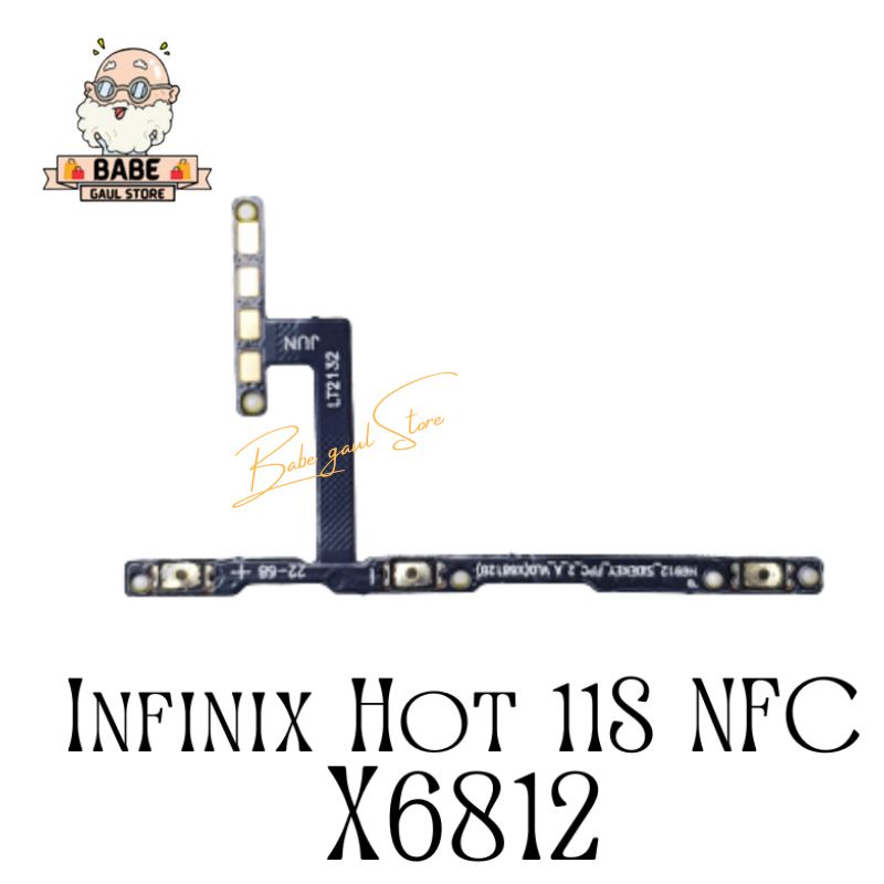 Flexible On Off Infinix Hot 11S Nfc Fleksibel switch Tombol Power Volume