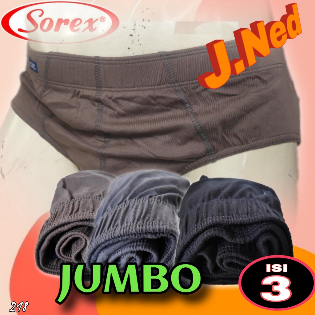 J218T - (per box isi 3) SOREX CELANA DALAM PRIA PRIA JUMBO BIG SIZE