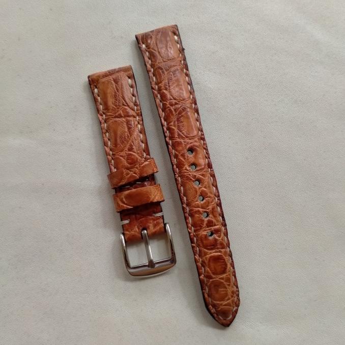 tali jam tangan kulit crocodile asli lug 18mm, crocodile strap watch ---NEW---