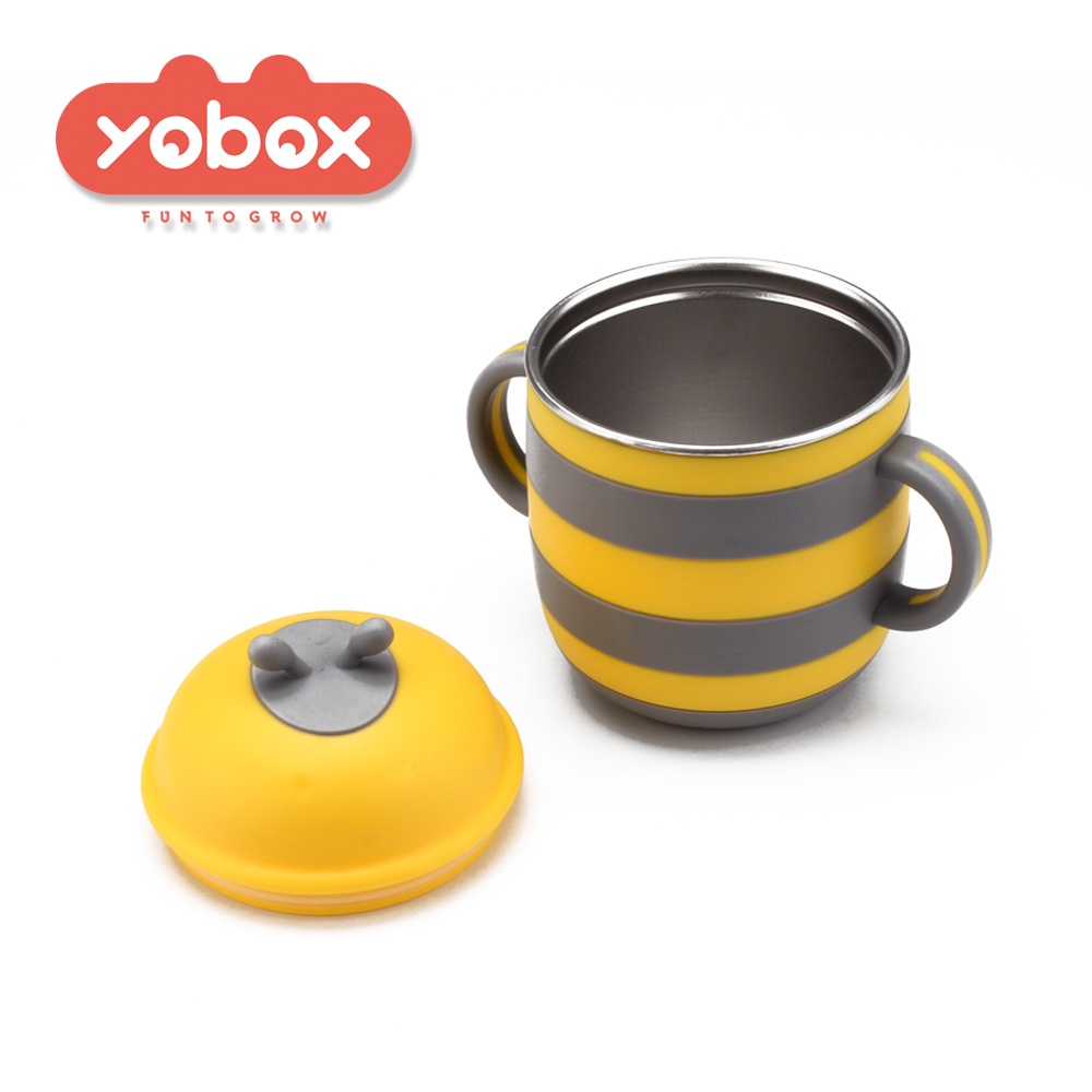 YOBOX Gelas bayi dengan pegangan model BEE Y008 YOOYEE Little Bee Baby Cup with Handle