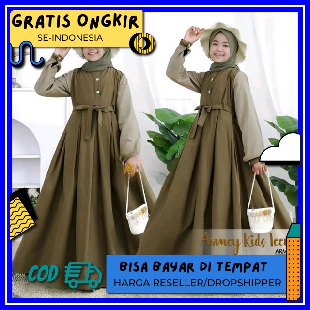 Setelan Dress Outer Anak Perempuan // Holand Set Original By Amelia Kids Gamis Anak Perempuan Umur 1