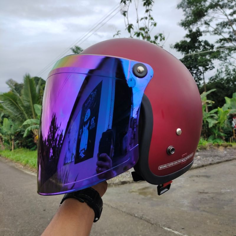 HELM BOGO DEWASA CLASSIC KACA DATAR