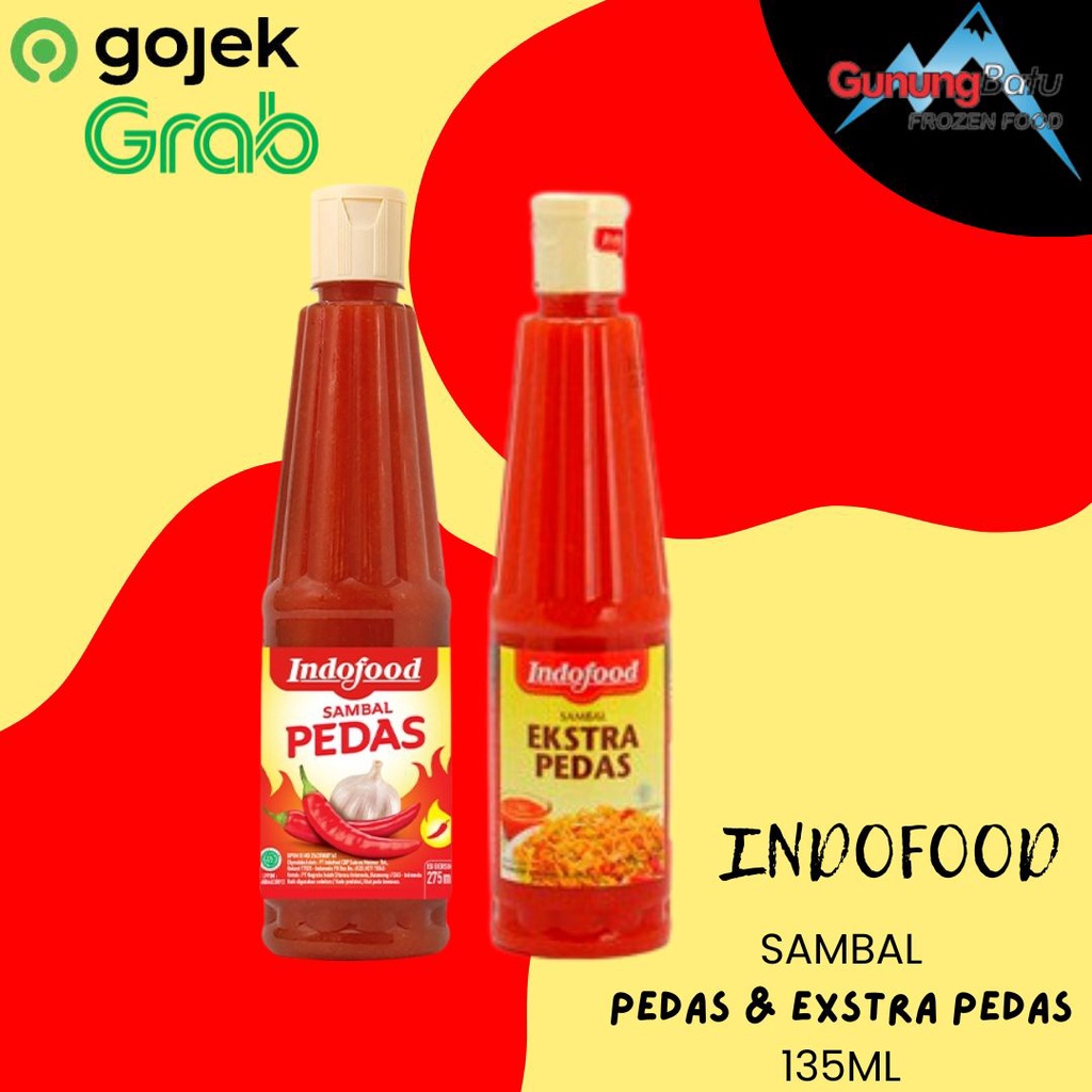 Jual INDOFOOD VARIANS SAMBAL PEDAS & EXTRA PEDAS 135ML | Shopee Indonesia