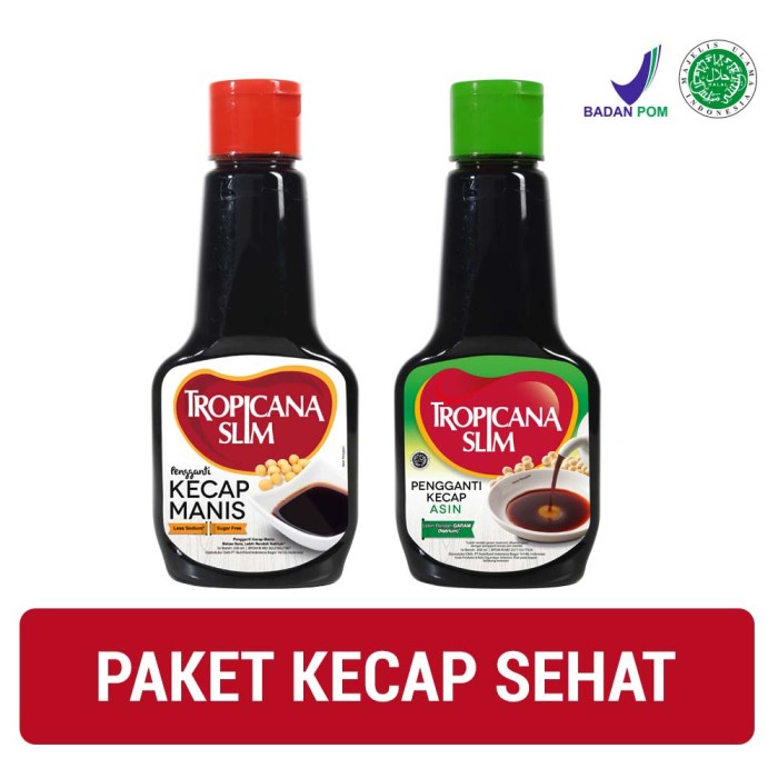

[BISA COD] Tropicana Slim Kecap Manis 200ml + Kecap Asin 200ml