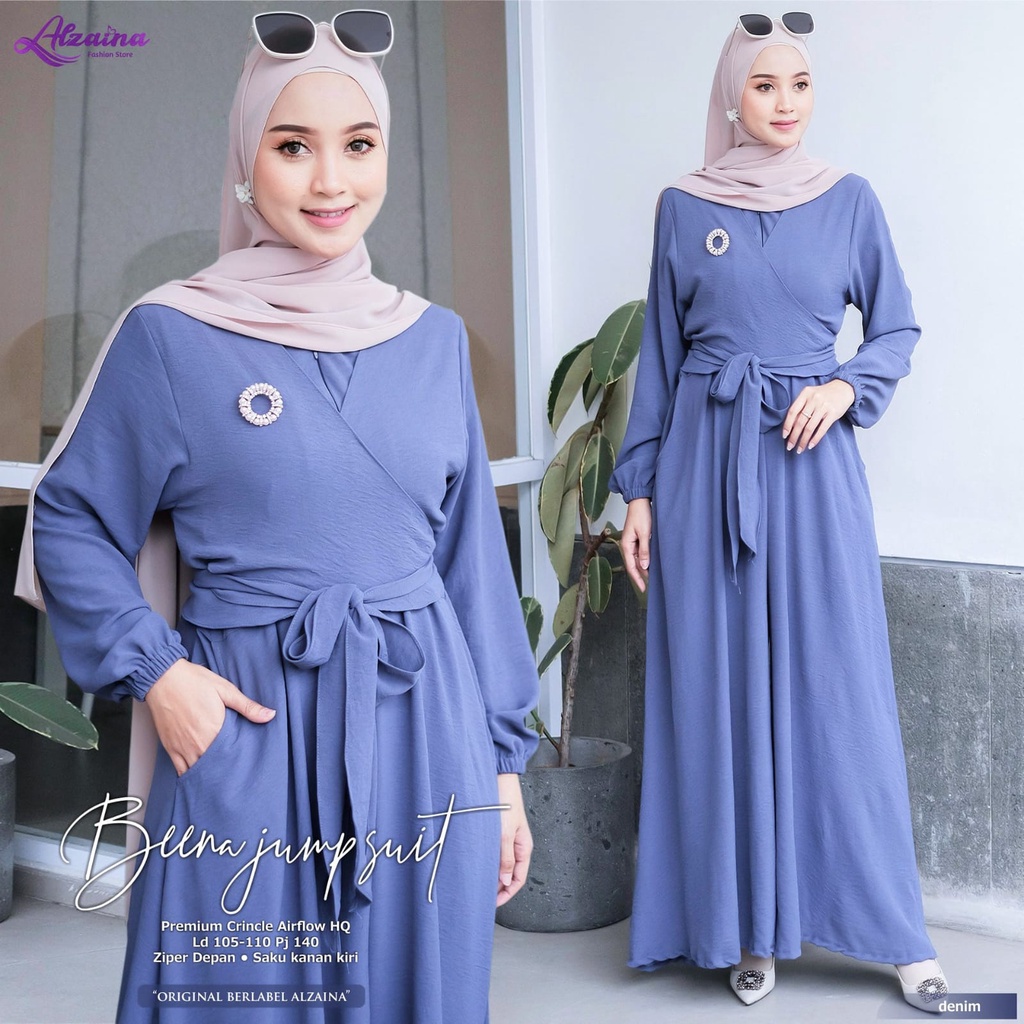 Beena Jumpsuit Dress Fashion Muslim Original Produk By Alzaina